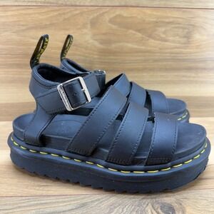 Dr.Martens Blaire Sandals Womens 6 Black Chunky Sandals Strappy Air Wair